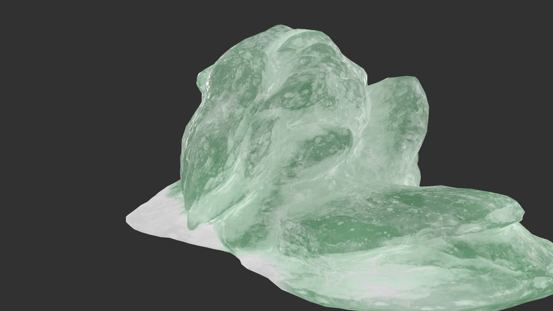 Ice Cave Low-poly 3D model_5