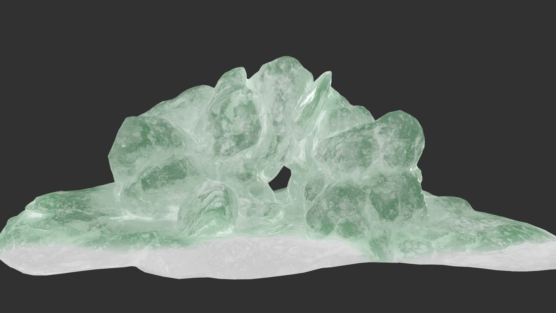 Ice Cave Low-poly 3D model_2