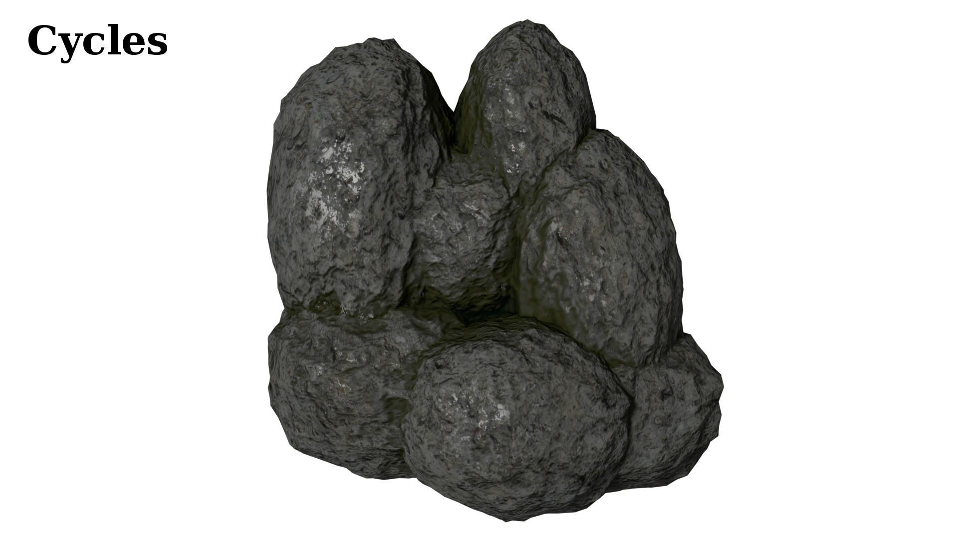12 Rock Formations Pack Low-poly 3D model_19