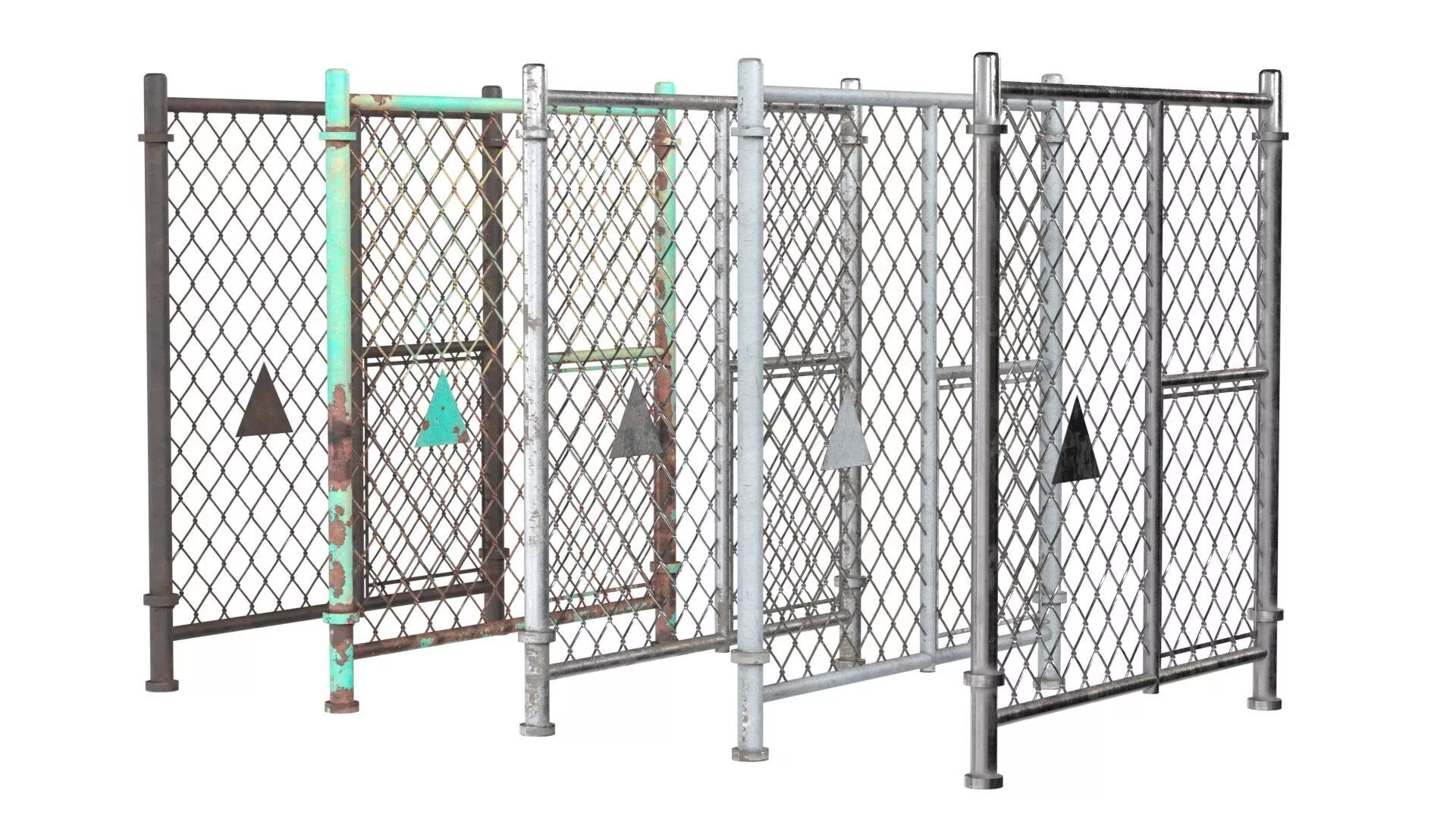 Barbed Wire Fence v1 Low-poly 3D model
