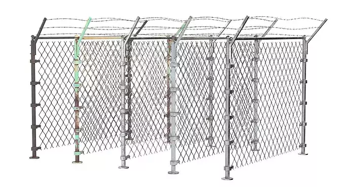 Barbed Wire Fence v4   