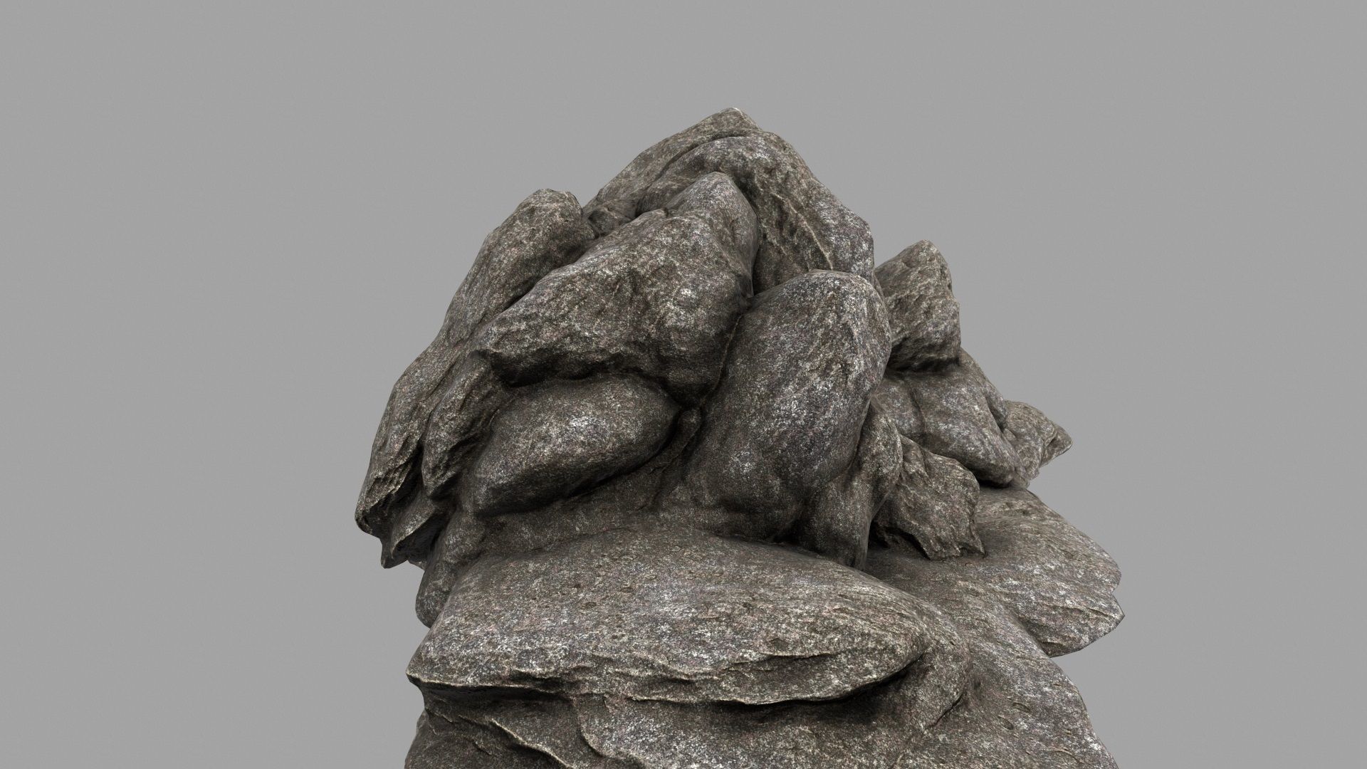 rocks cave Low-poly 3D model_3