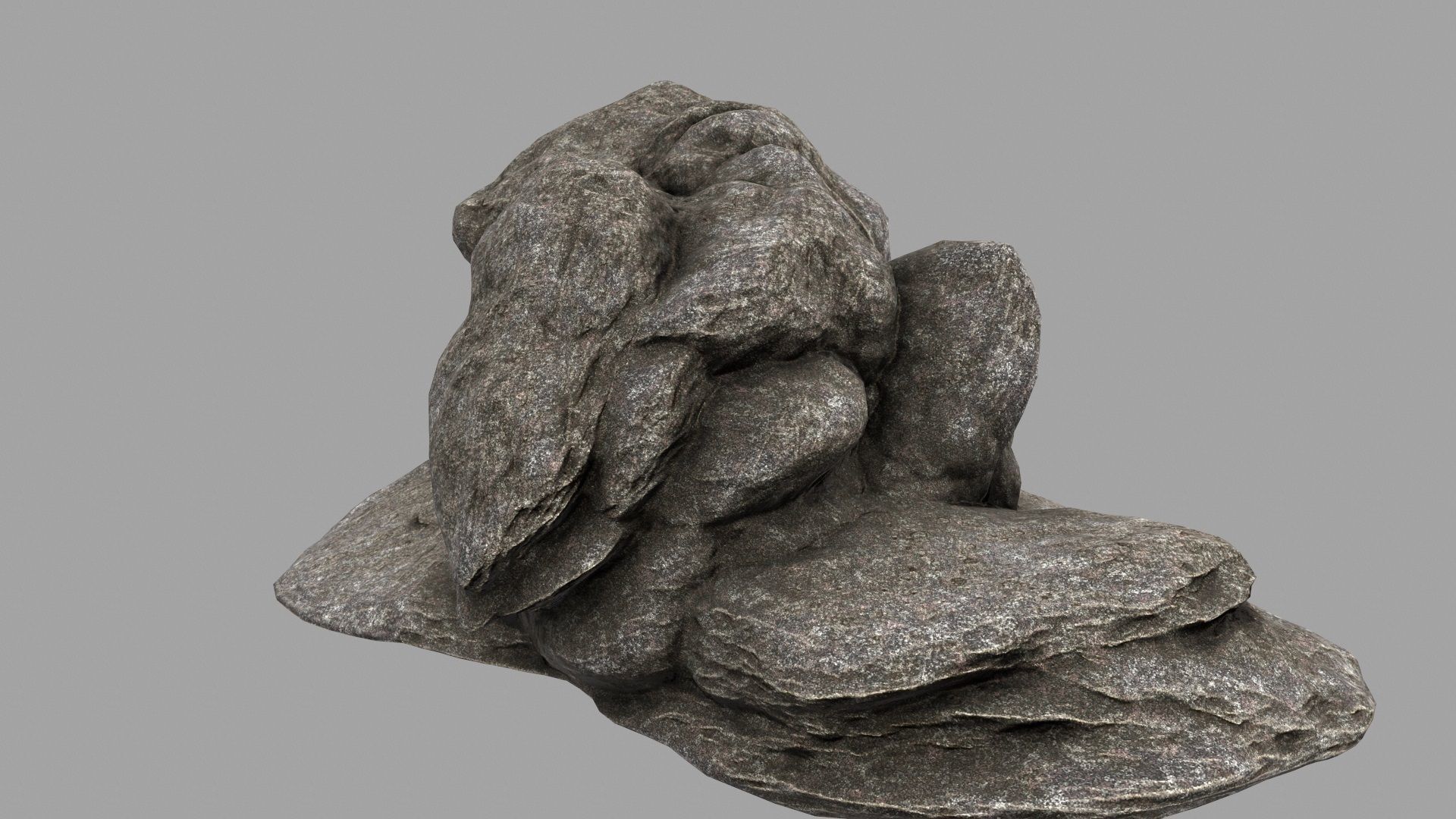 rocks cave Low-poly 3D model_4