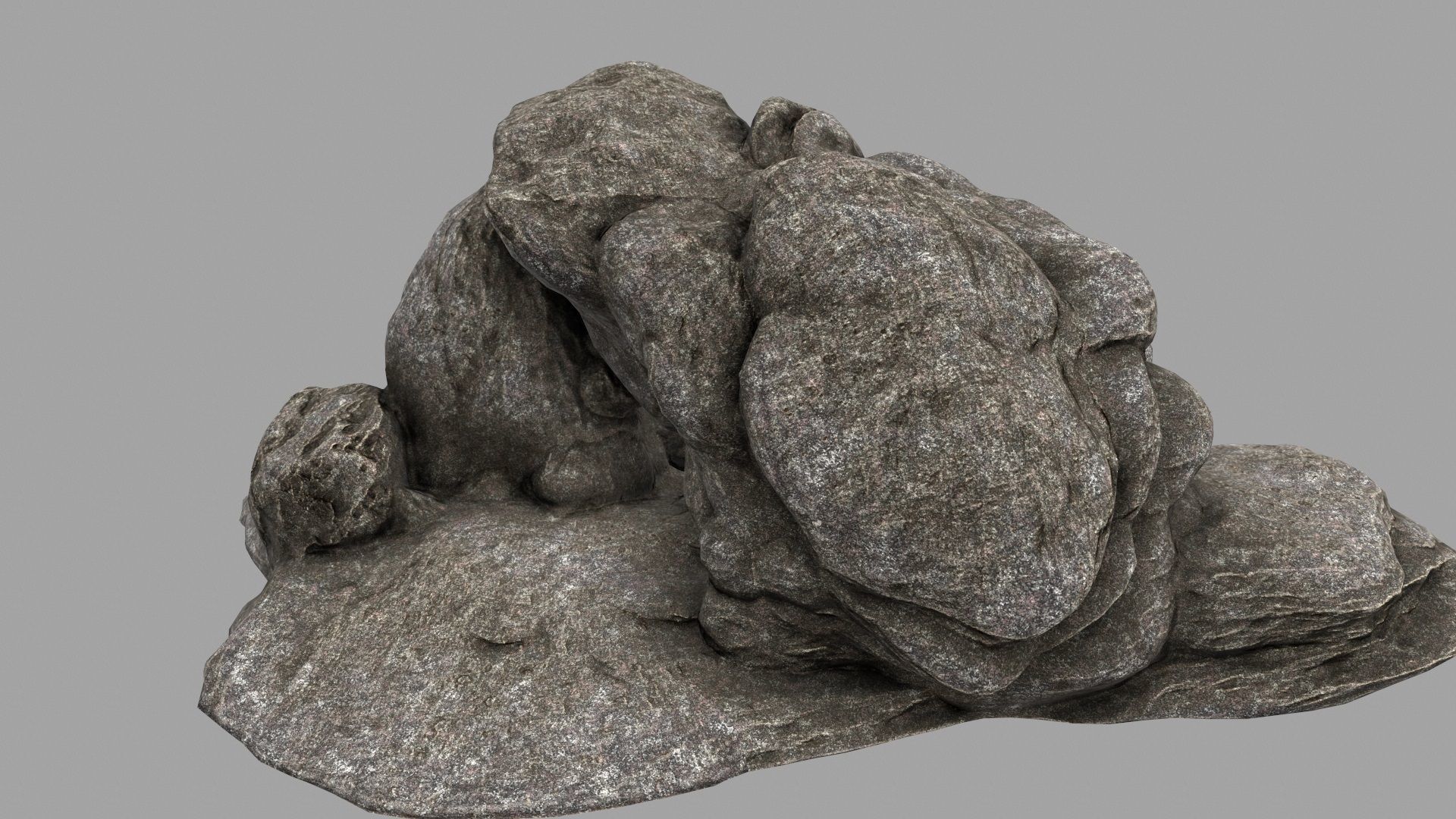 rocks cave Low-poly 3D model_5