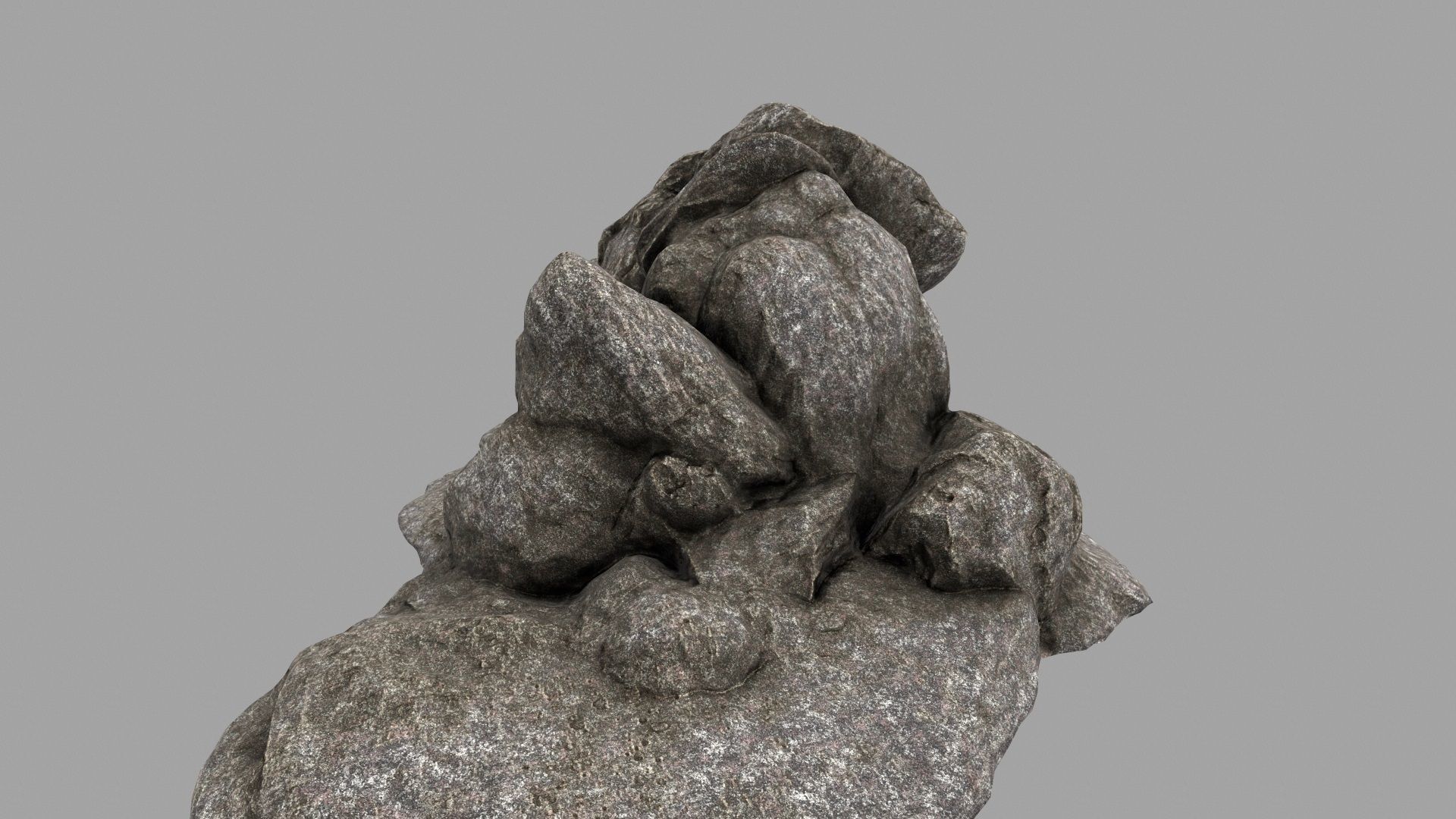 rocks cave Low-poly 3D model_8