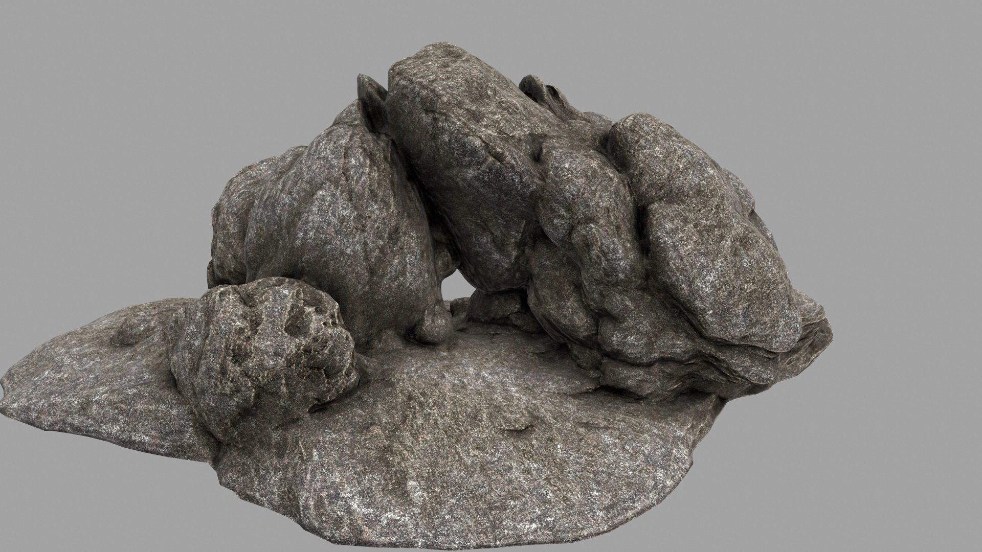 rocks cave Low-poly 3D model_6