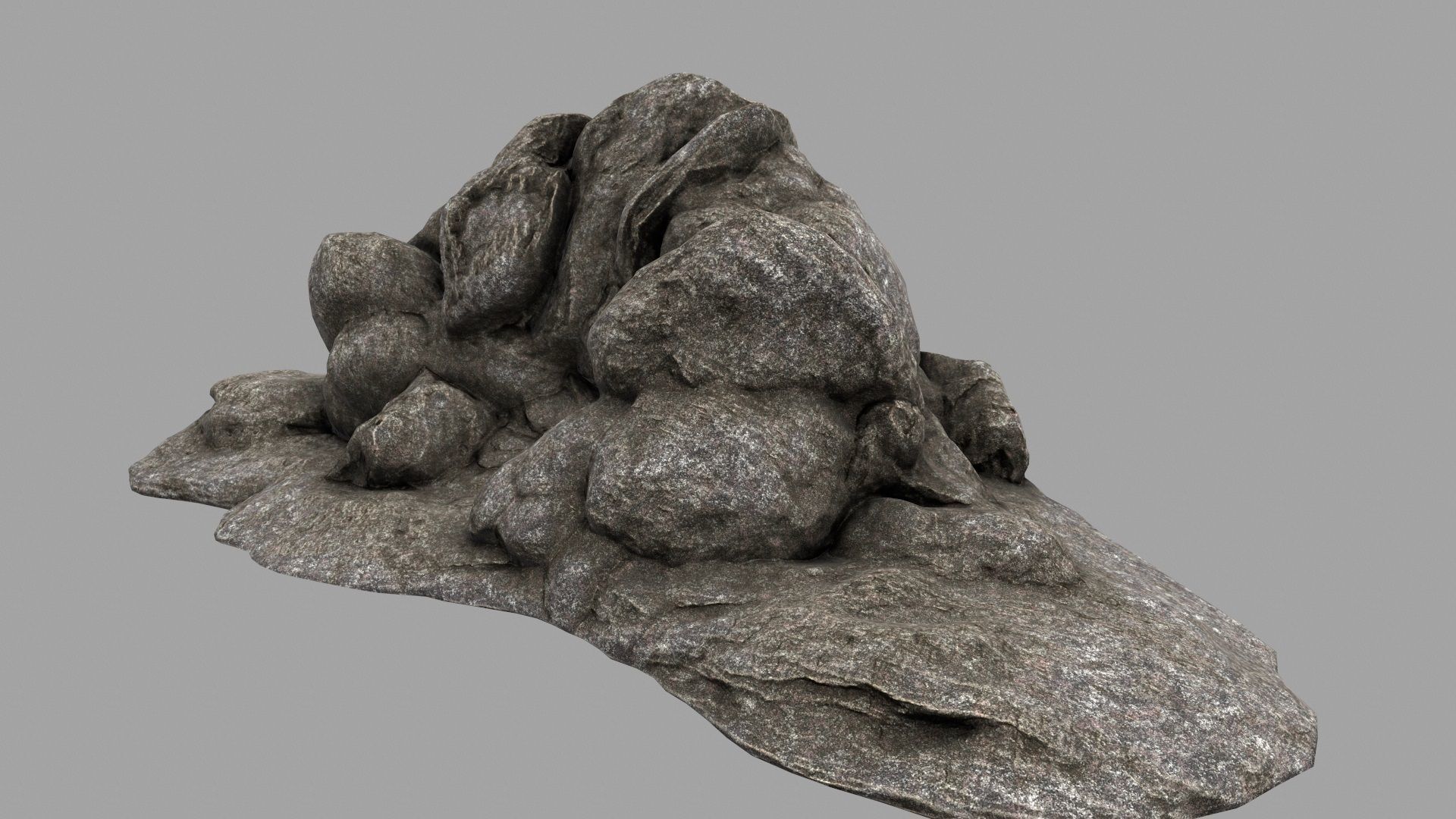 rocks cave Low-poly 3D model_9