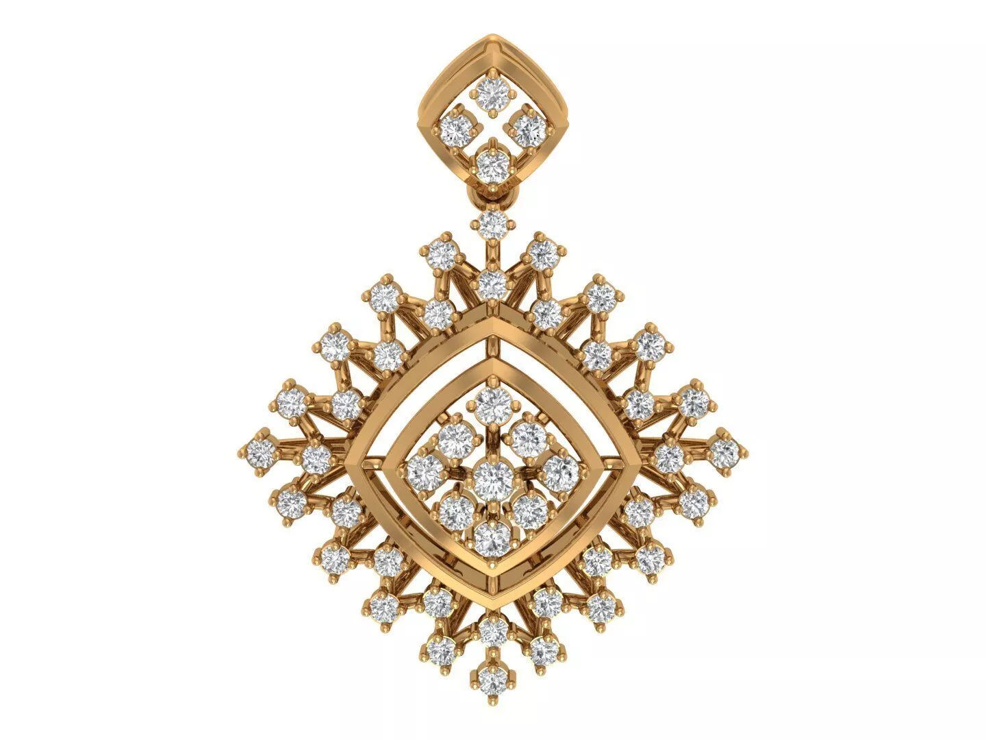 Unique Diamond Pendant 3D print model