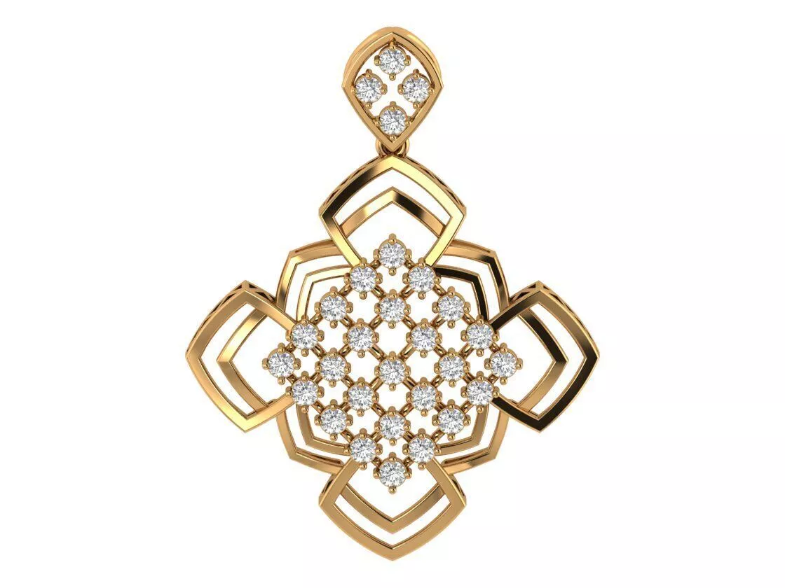 Unique Diamond Pendant 3D print model