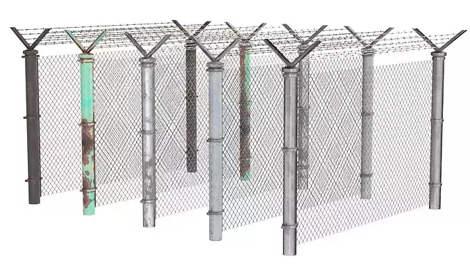 Barbed Wire Fence v9     