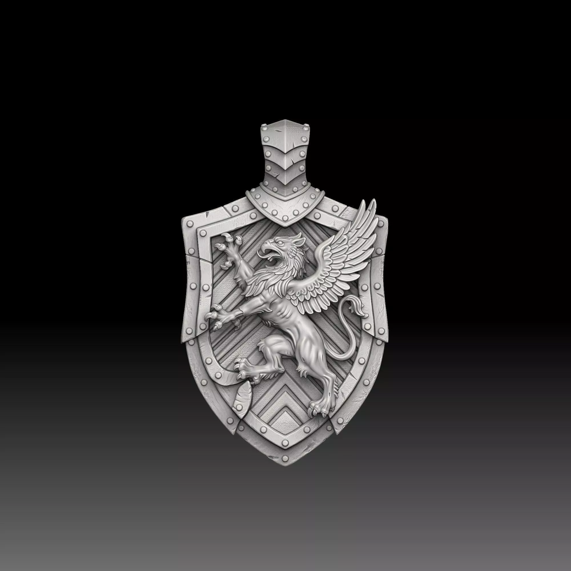 Armor Plate Crests - one inch pendant 3D print model