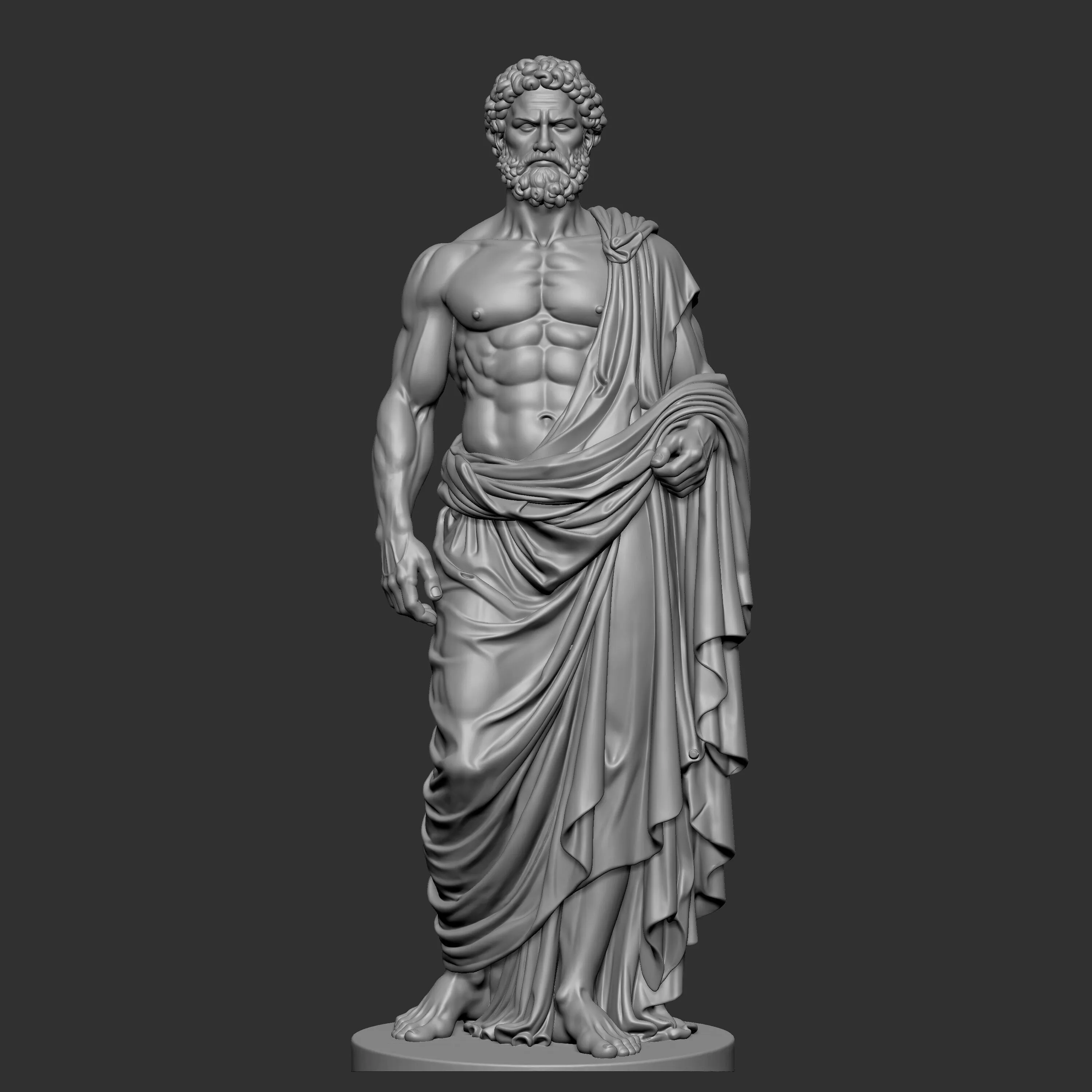 powerful Greek or Roman deity heavily inspired 3D print model