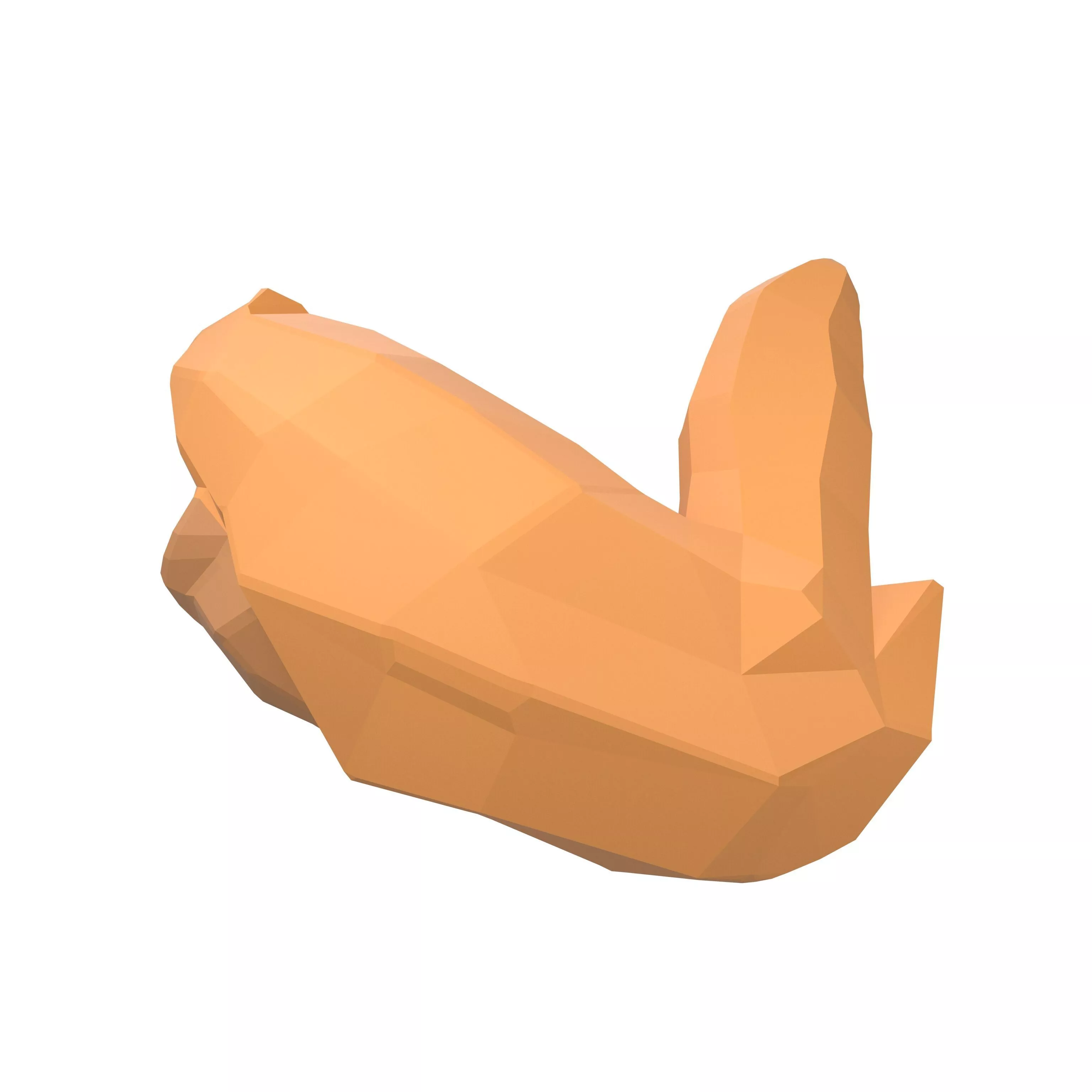 Lowpoly Fried Chicken Wing v1 001 Low-poly 3D model