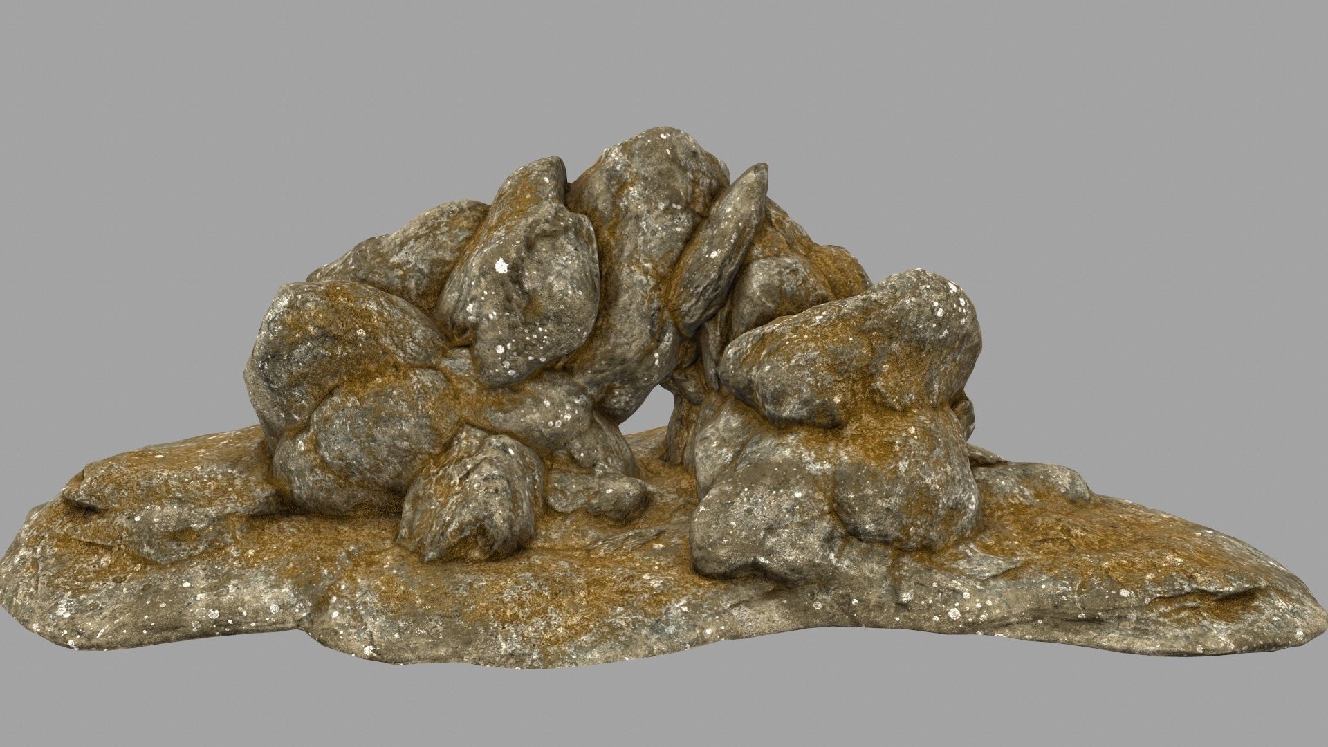 Desert Rock Low-poly 3D model_1