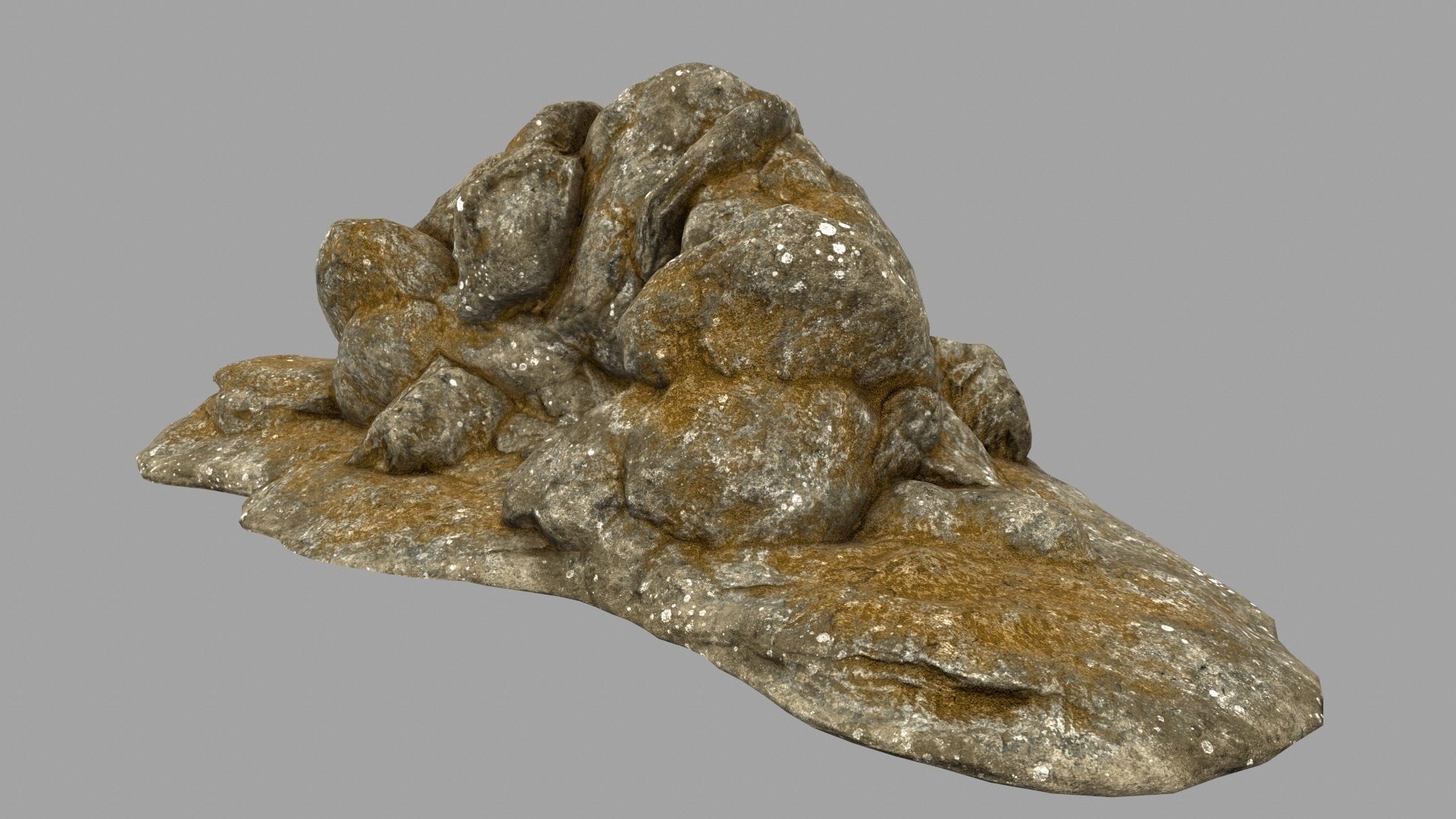 Desert Rock Low-poly 3D model_9