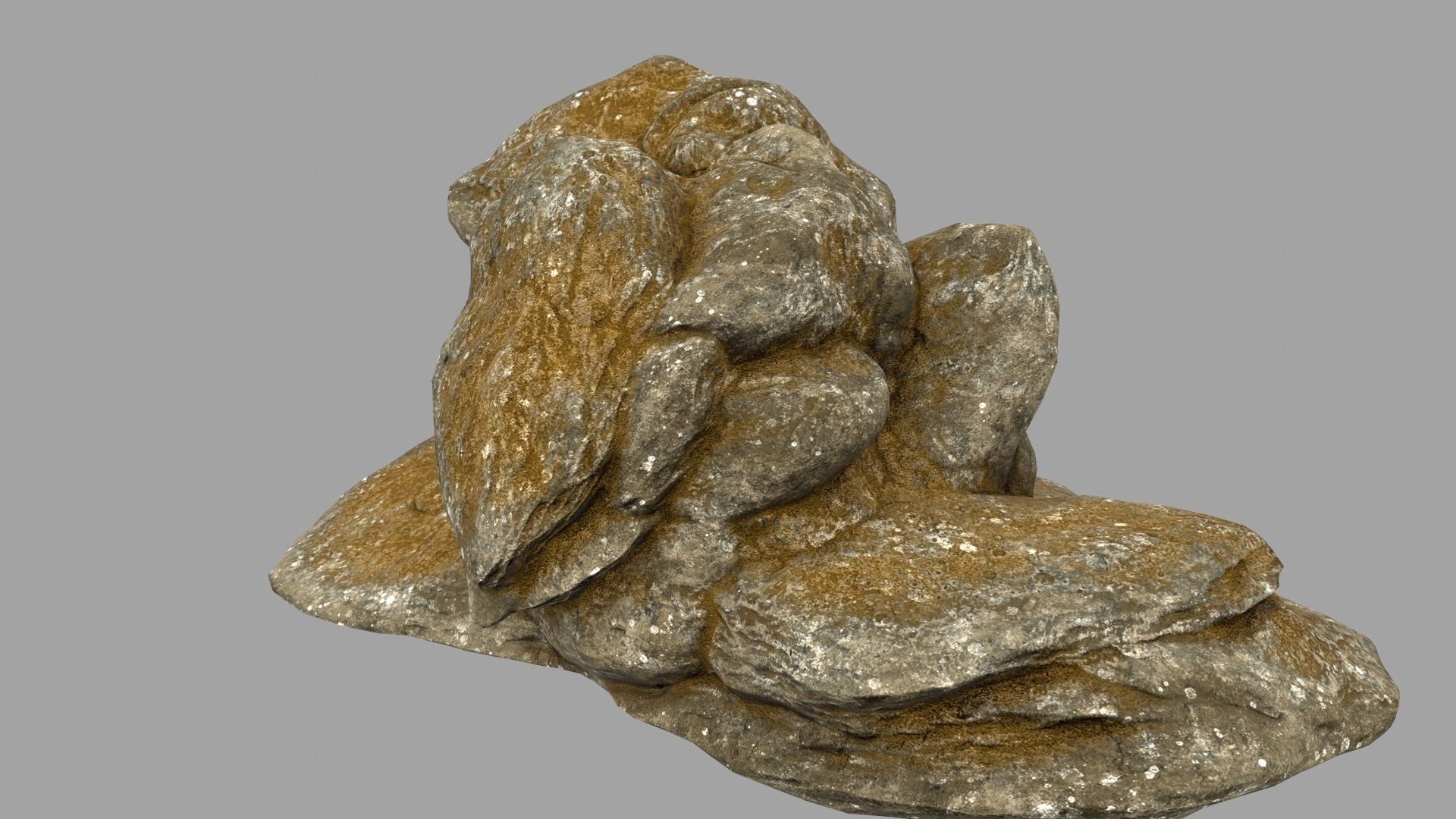 Desert Rock Low-poly 3D model_4