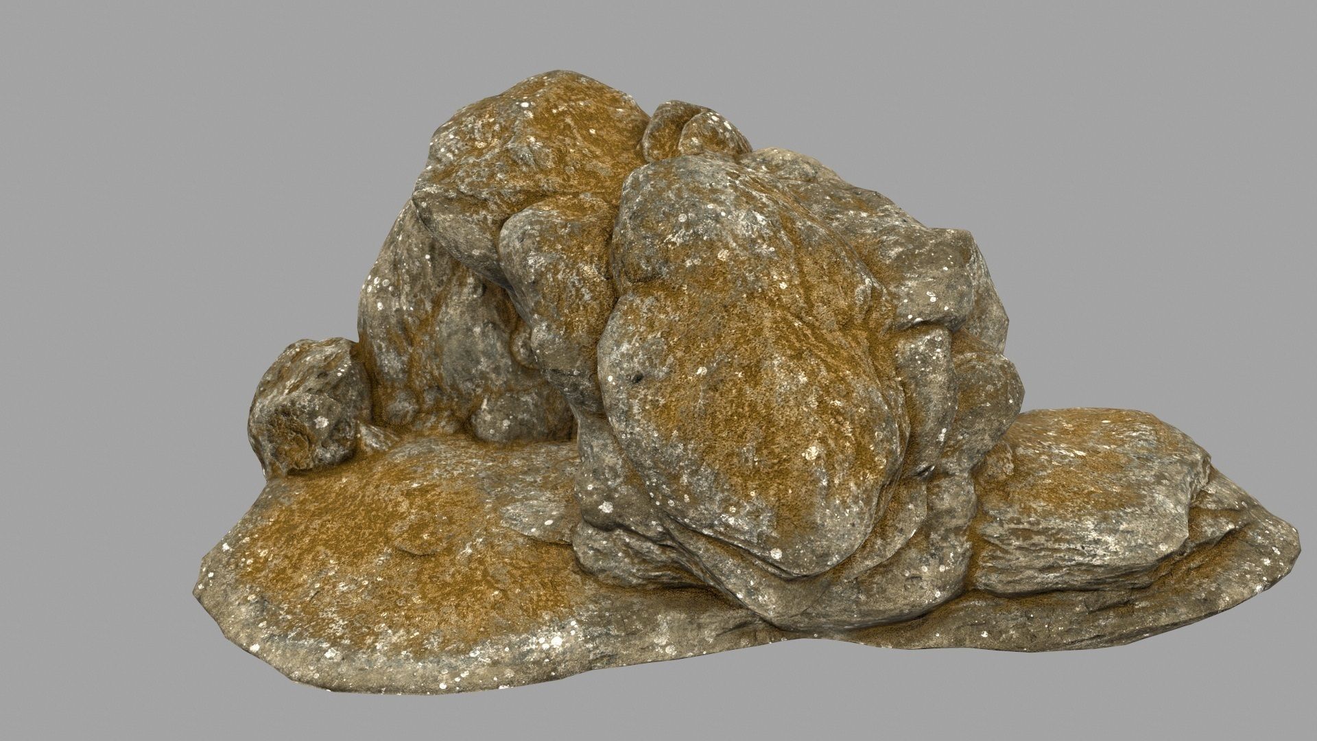 Desert Rock Low-poly 3D model_5