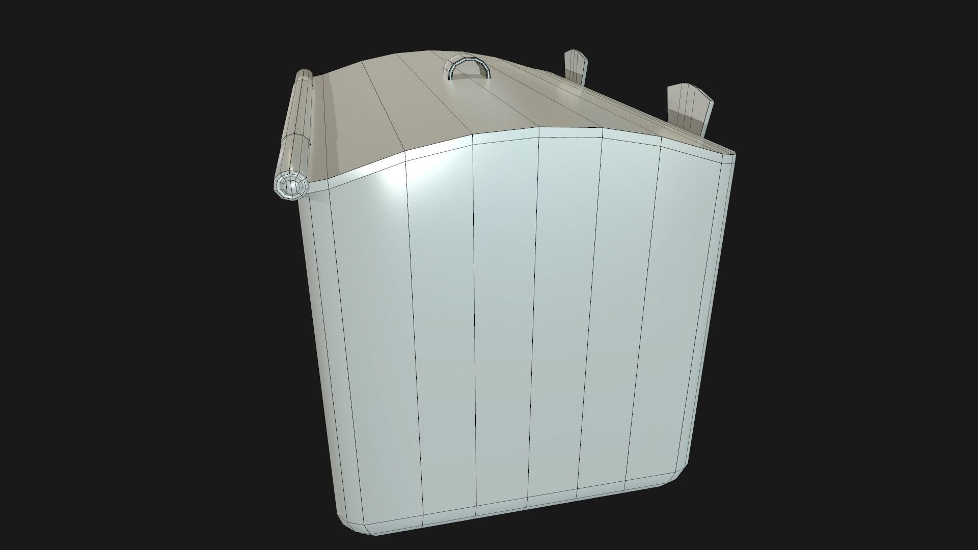 Chest ornate fireplace cover Low-poly 3D model_8