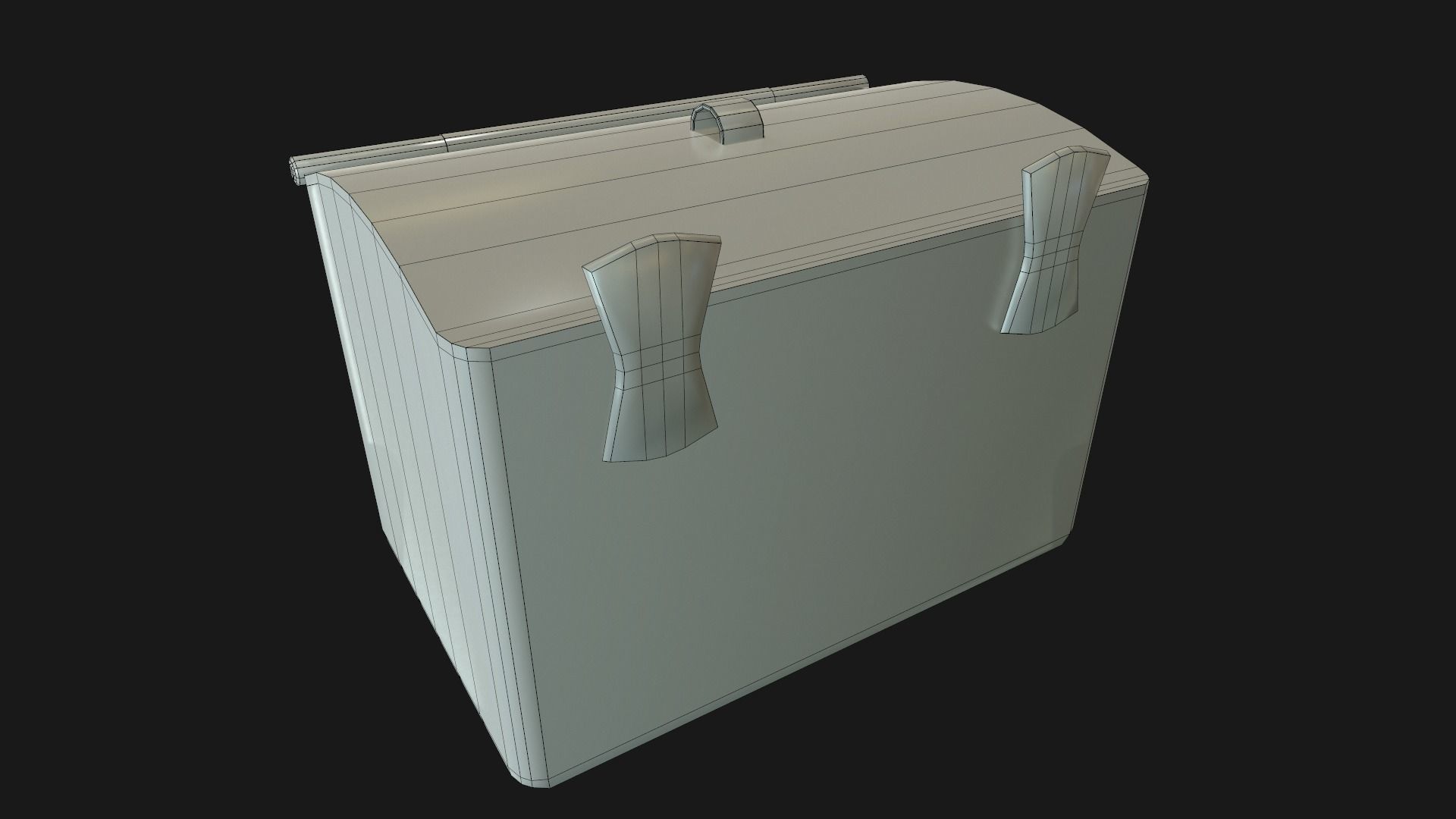 Chest ornate fireplace cover Low-poly 3D model_10