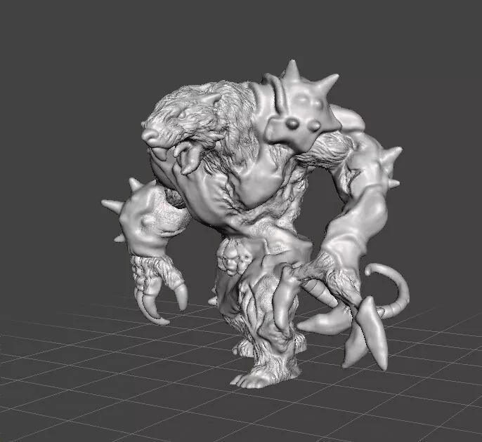 MUTANT RAT GIANT MINIATURE MODEL FIGURE FANTASY HORROR GAMES RPG 3D print model