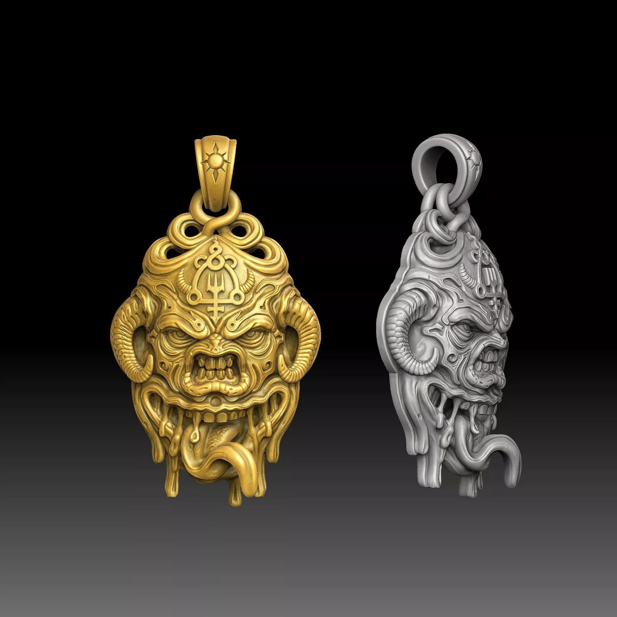 Battle Banner Emblems- one inch pendant 3D print model