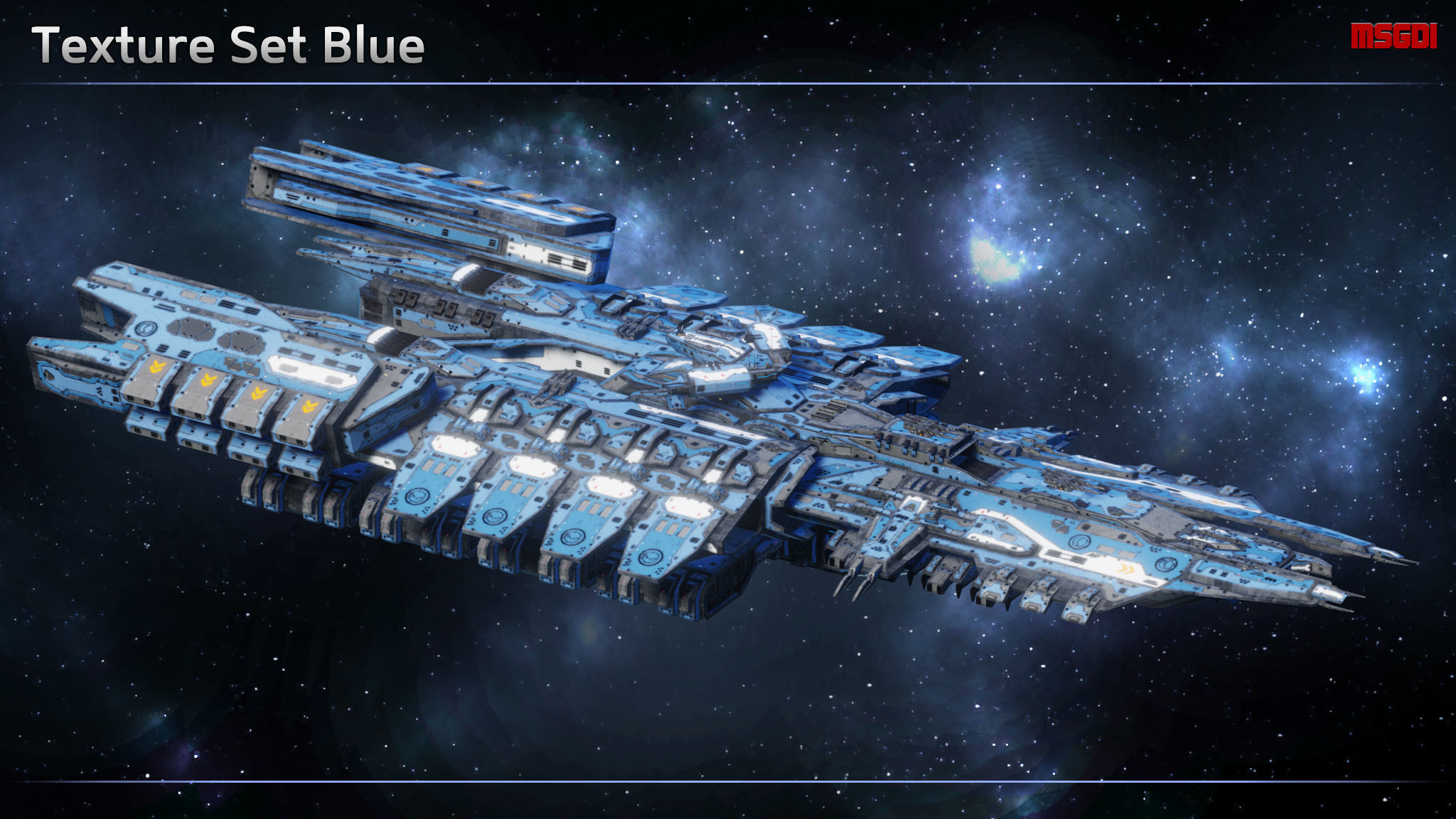 Spaceship Dreadnought Imperator Low-poly 3D model_8