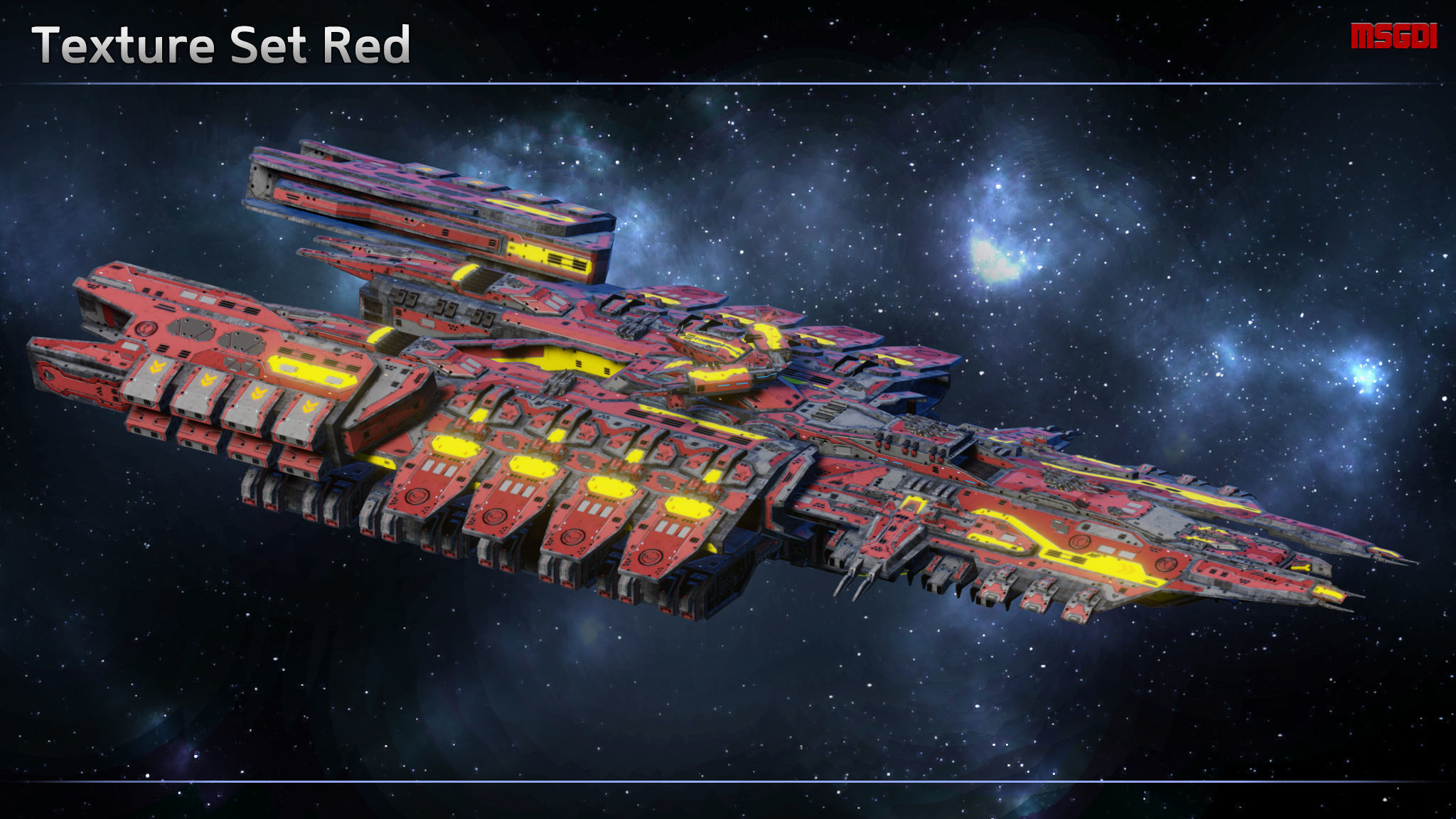 Spaceship Dreadnought Imperator Low-poly 3D model_11