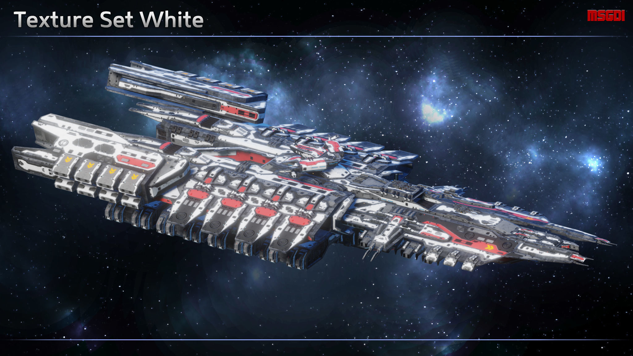 Spaceship Dreadnought Imperator Low-poly 3D model_12