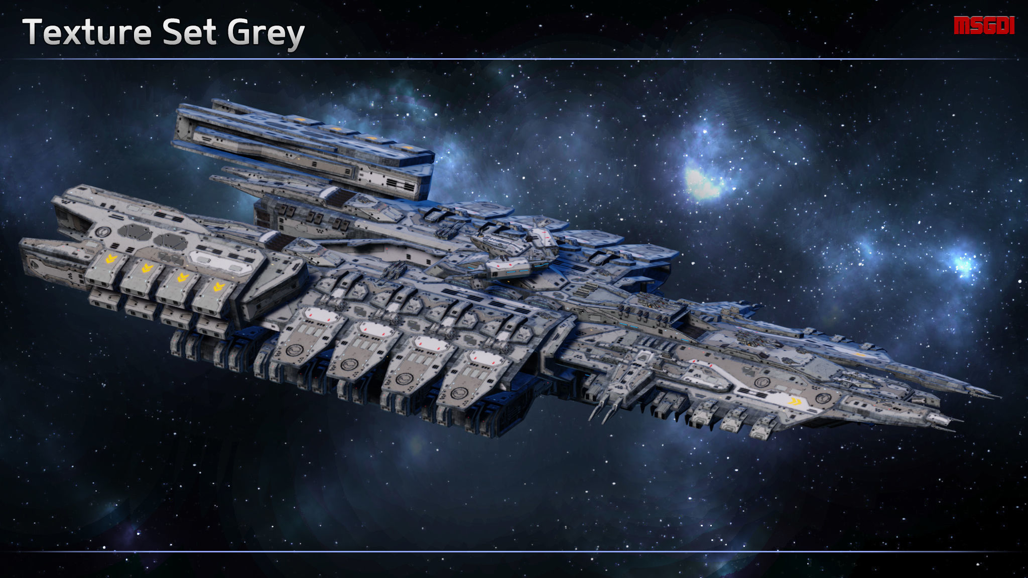 Spaceship Dreadnought Imperator Low-poly 3D model_10