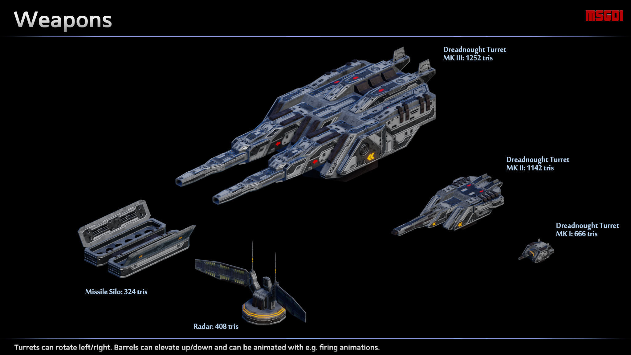 Spaceship Dreadnought Nemesis Low-poly 3D model_2