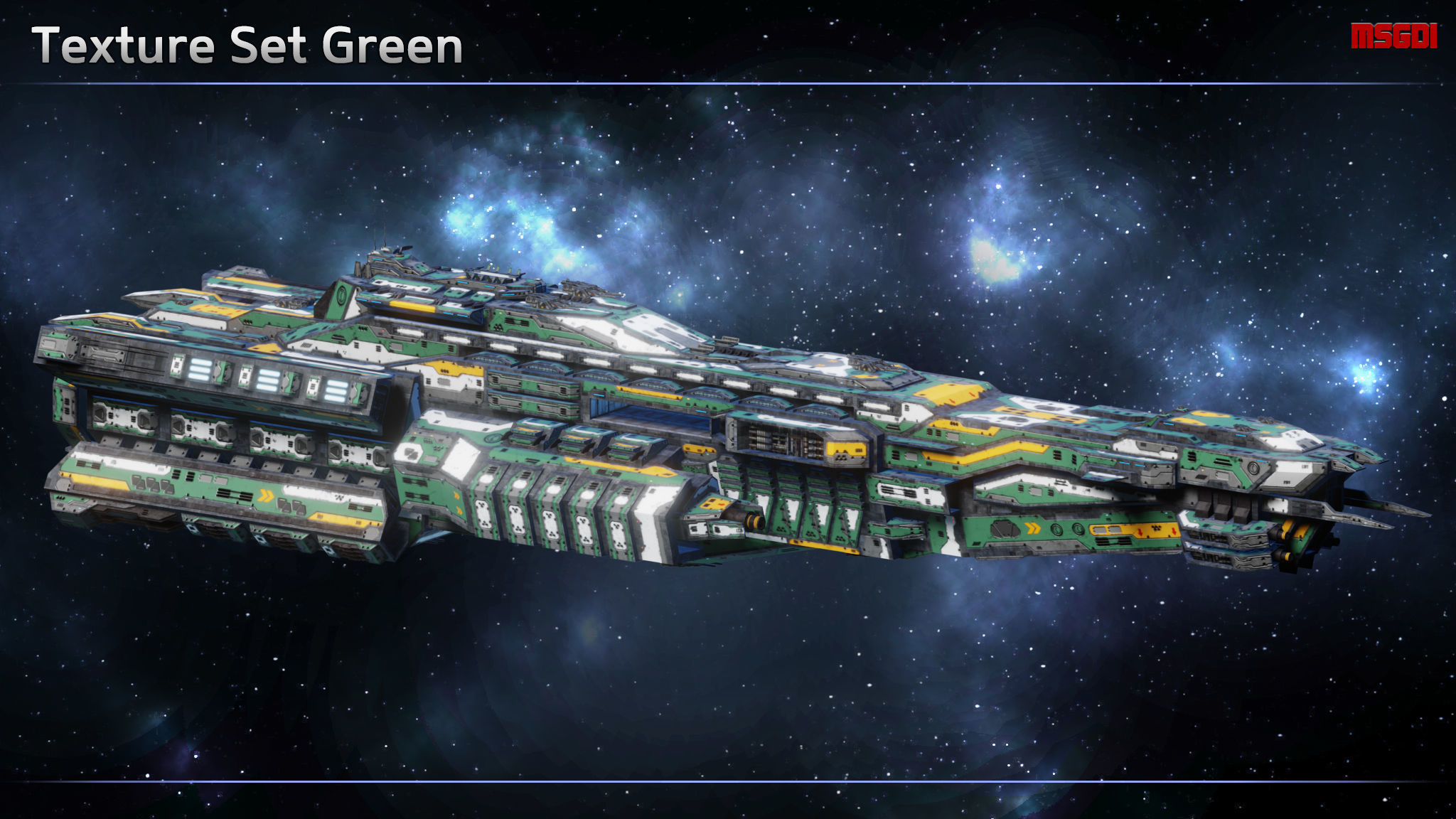 Spaceship Dreadnought Nemesis Low-poly 3D model_9