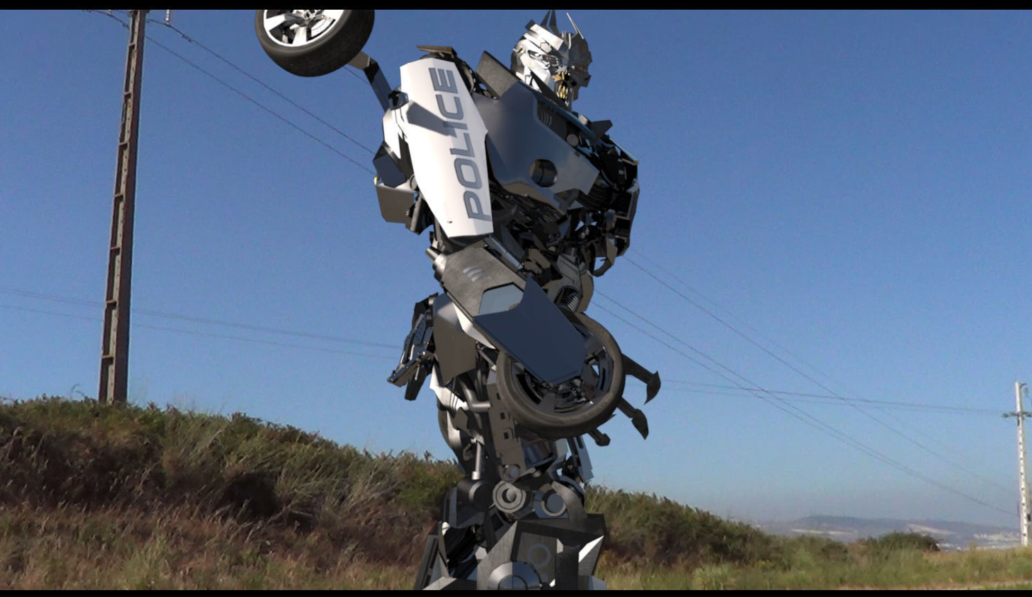 Barricade decepticon transformer - 3d animated model 3D model_32