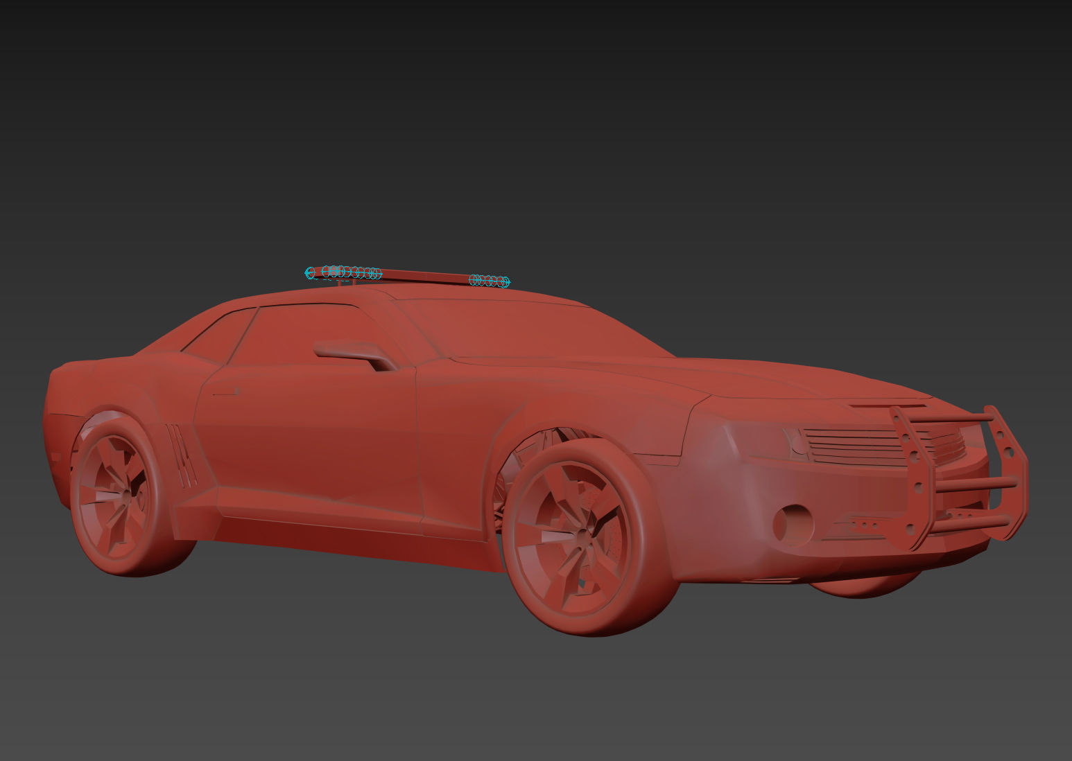 Barricade decepticon transformer - 3d animated model 3D model_18