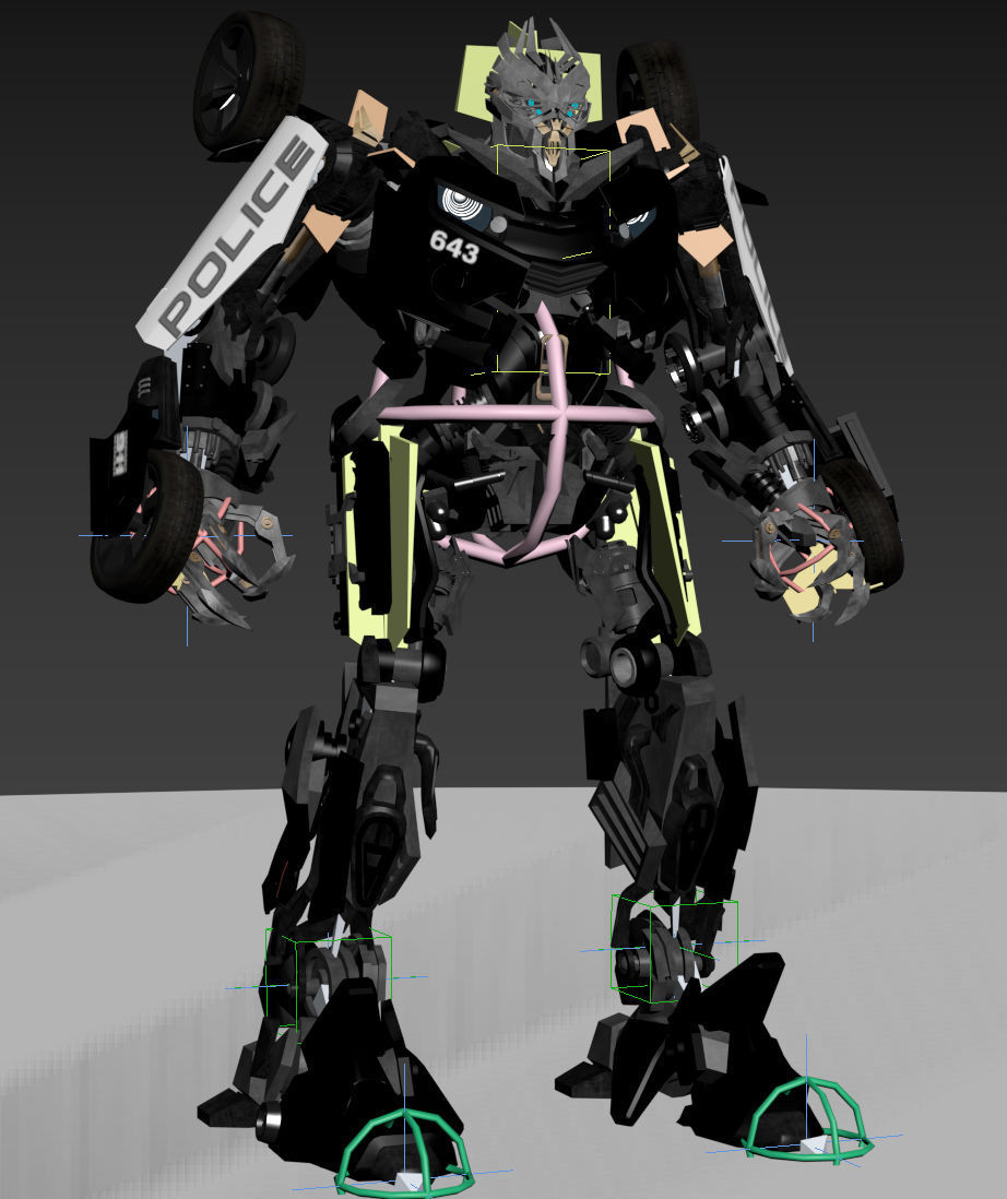 Barricade decepticon transformer - 3d animated model 3D model_22