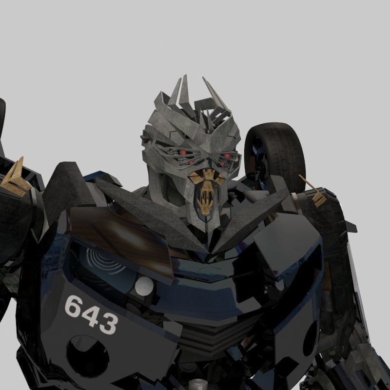 Barricade decepticon transformer - 3d animated model 3D model_15