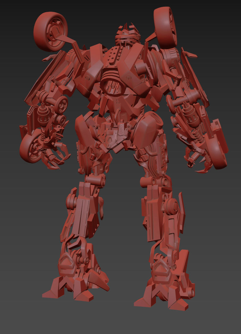 Barricade decepticon transformer - 3d animated model 3D model_24