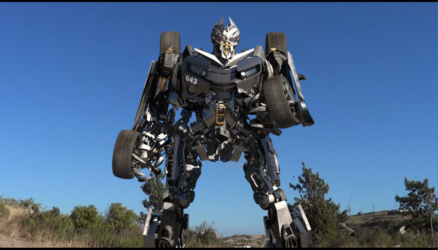 Barricade decepticon transformer - 3d animated model 3D model_33