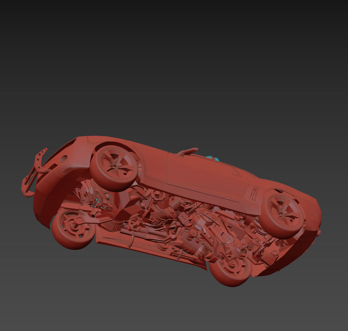 Barricade decepticon transformer - 3d animated model 3D model_19