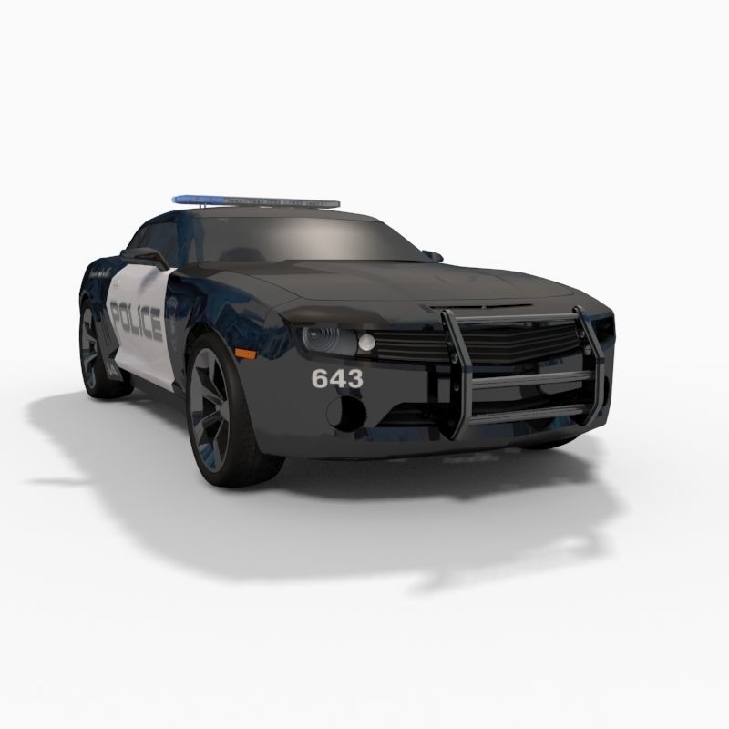 Barricade decepticon transformer - 3d animated model 3D model_11