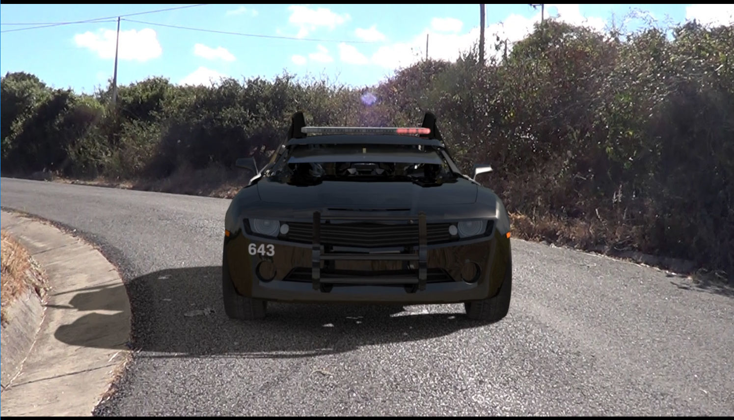 Barricade decepticon transformer - 3d animated model 3D model_34