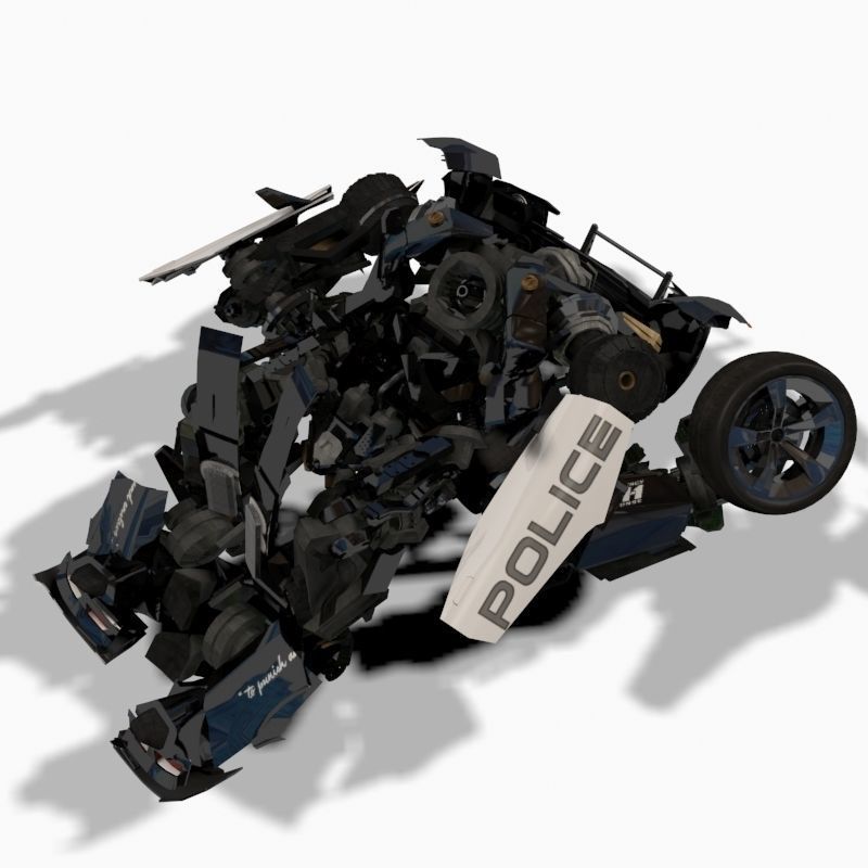 Barricade decepticon transformer - 3d animated model 3D model_16