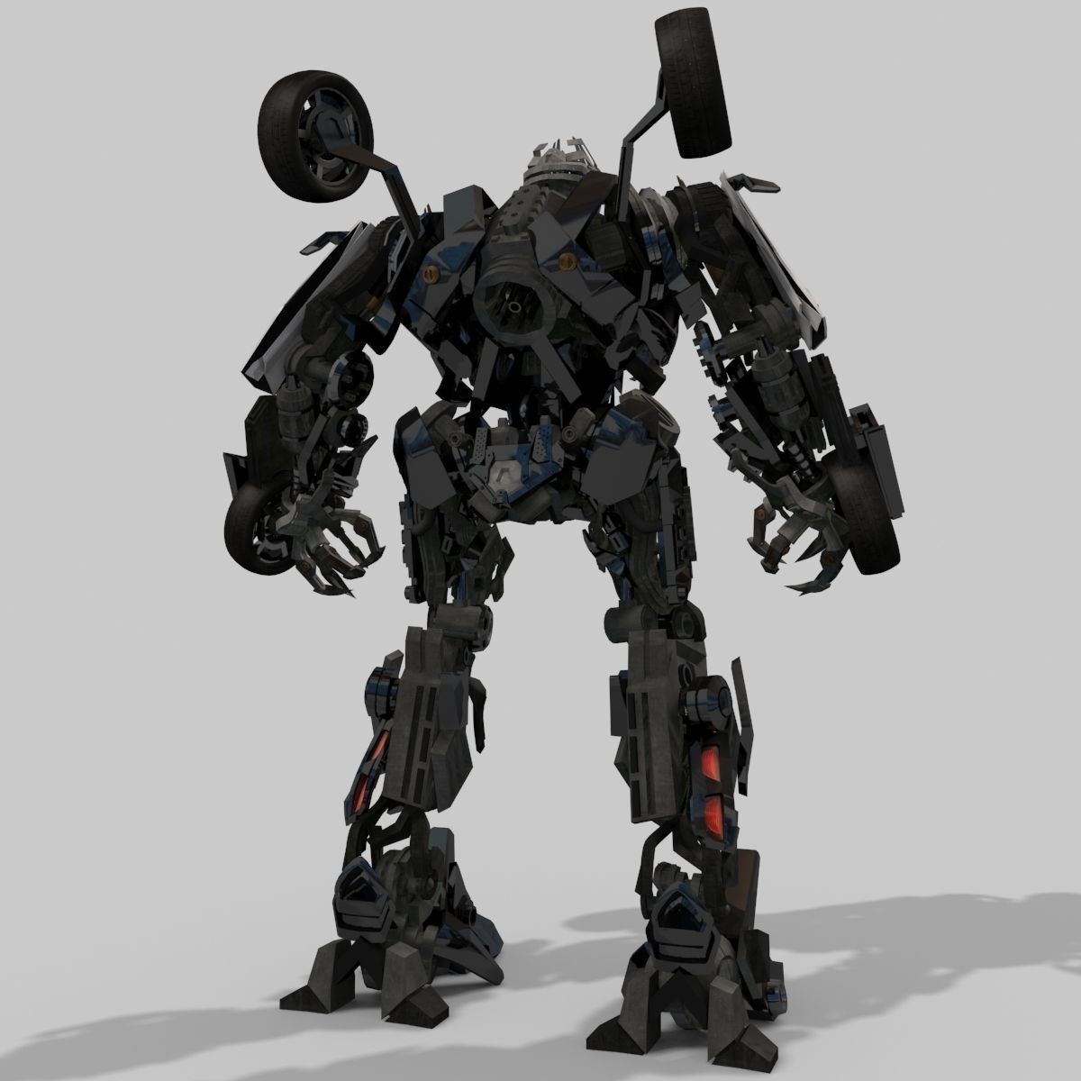 Barricade decepticon transformer - 3d animated model 3D model_13