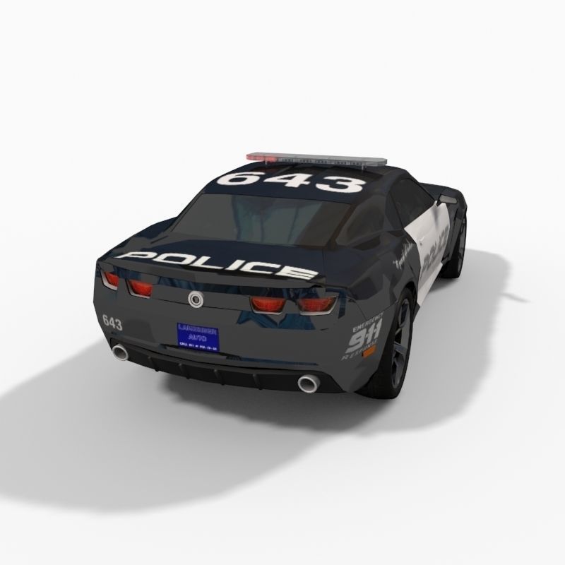 Barricade decepticon transformer - 3d animated model 3D model_9