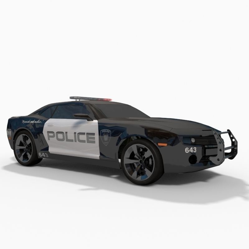 Barricade decepticon transformer - 3d animated model 3D model_7
