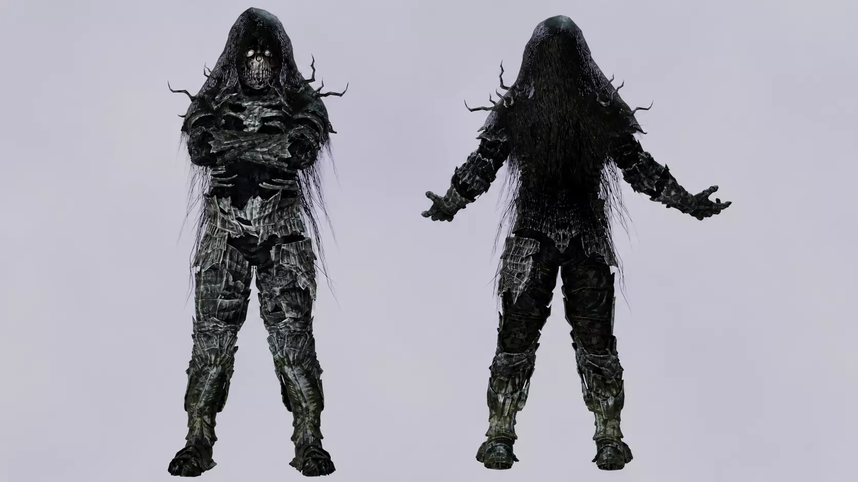 Wraith Armor - Rigged Low-poly 3D model
