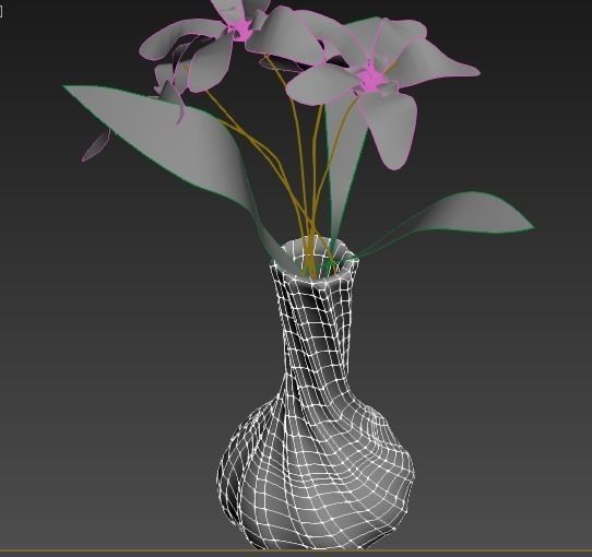 Flower Vase Low-poly 3D model_5