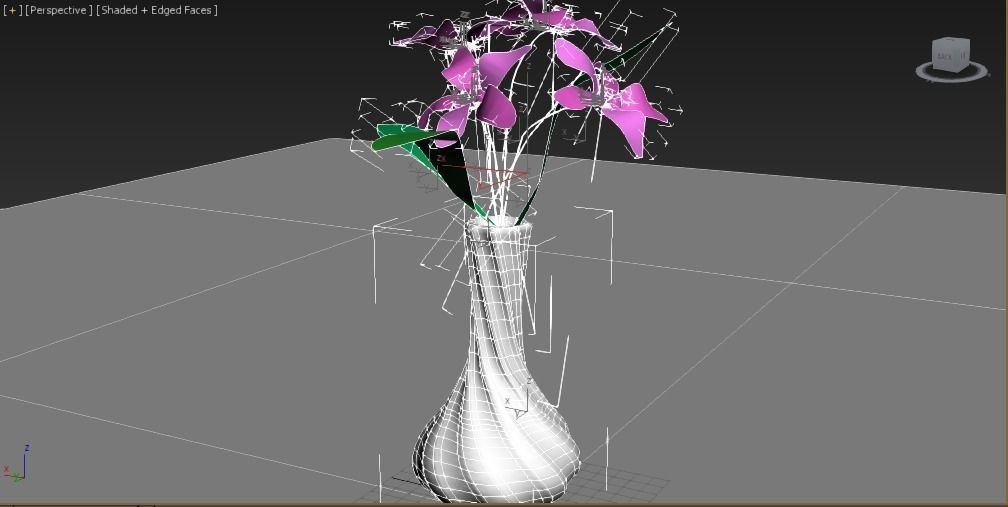 Flower Vase Low-poly 3D model_2