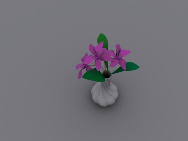 Flower Vase Low-poly 3D model_1
