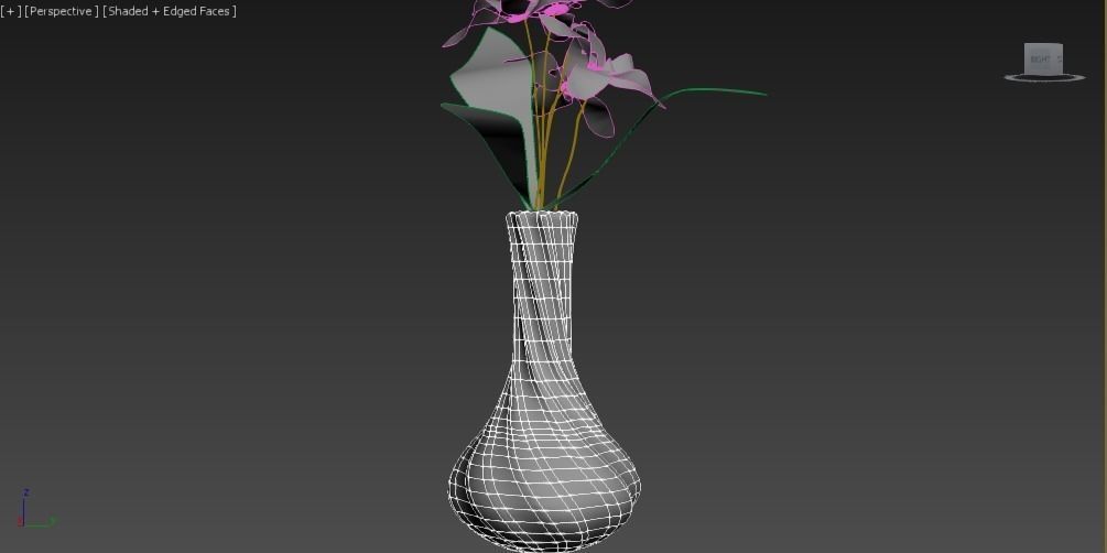 Flower Vase Low-poly 3D model_4