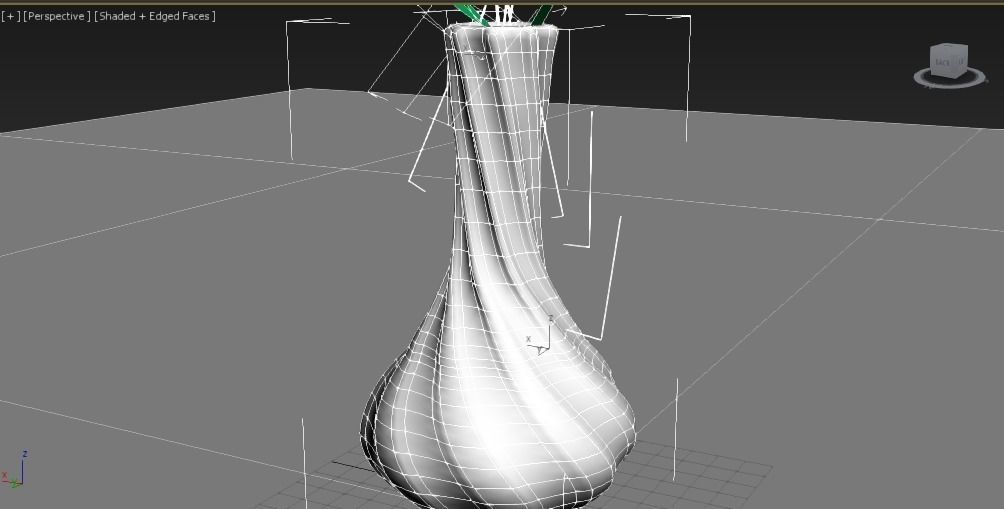 Flower Vase Low-poly 3D model_3
